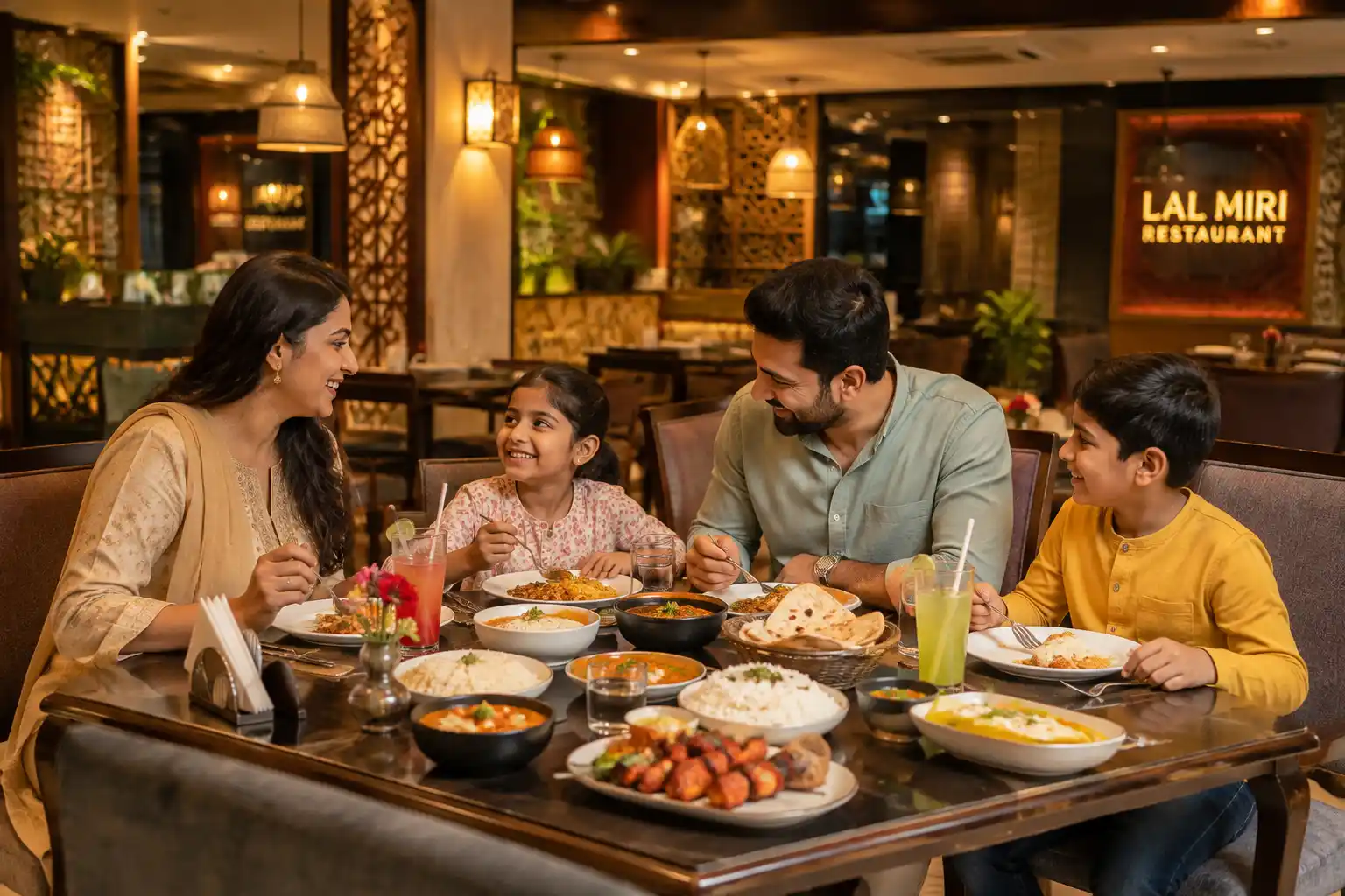 Family Dining at Lal Miri Restaurant